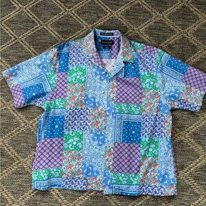 Paul Fredrick Patchwork Paisley Cotton
Button Down Shirt - Medium